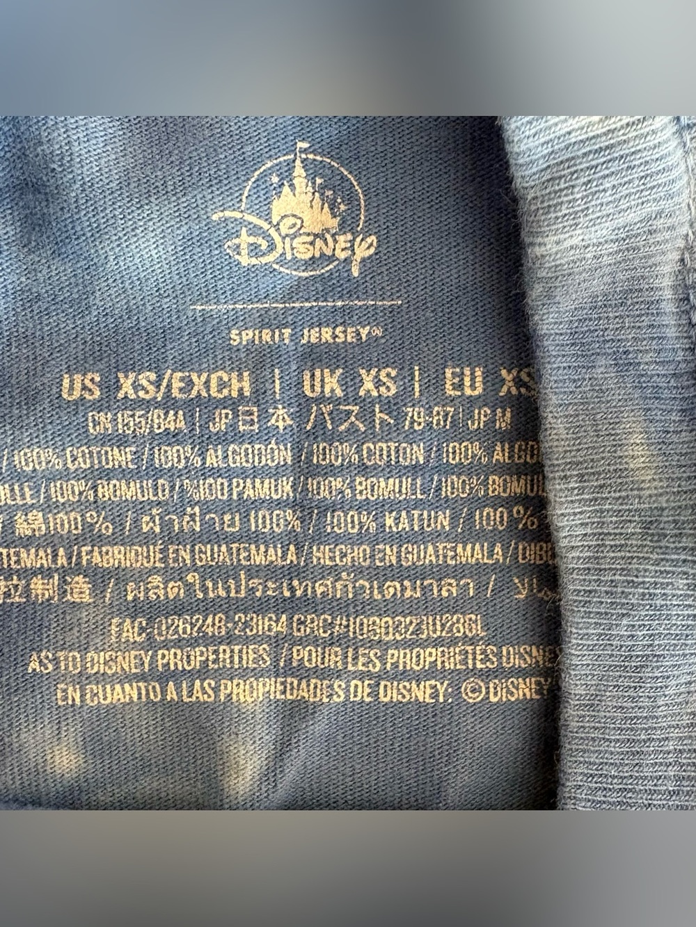 Disney Spirit Jersey Stitch Hawaiian blue tie dye Disneyland shirt size XS - Picture 4 of 8